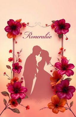 A romantic book cover featuring a silhouette design, with soft, flowing lines