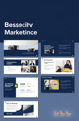 A sleek, modern, and minimalist marketing presentation layout designed to appeal to executives