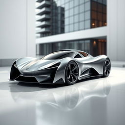 A stunning minimalist hypercar design showcasing sleek lines and an aerodynamic silhouette