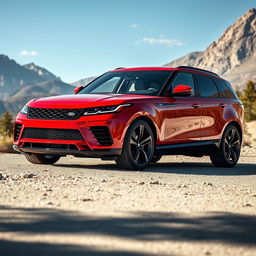 A stunning luxury vehicle design featuring a blend of a Ferrari sports car and a Range Rover SUV