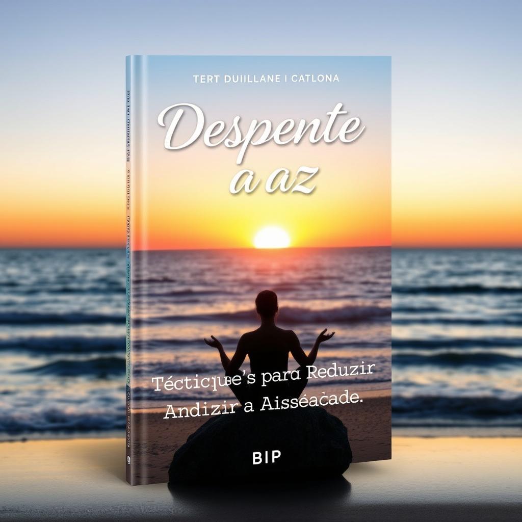 A book cover design featuring the title 'Desperte a Paz - Técnicas para Reduzir a Ansiedade'