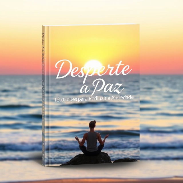 A book cover design featuring the title 'Desperte a Paz - Técnicas para Reduzir a Ansiedade'