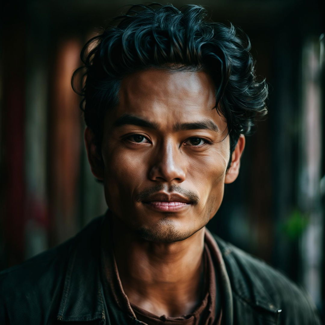 Portrait of a handsome Waisian man, captured with a Canon EOS R5 and Canon RF 100mm f/2