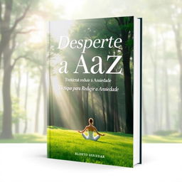 A beautifully designed book cover featuring the title 'Desperte a Paz - Técnicas para Reduzir a Ansiedade'