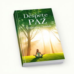 A beautifully designed book cover featuring the title 'Desperte a Paz - Técnicas para Reduzir a Ansiedade'