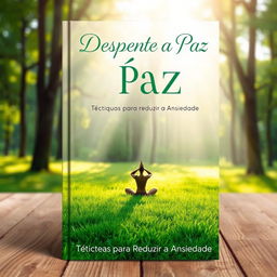 A beautifully designed book cover featuring the title 'Desperte a Paz - Técnicas para Reduzir a Ansiedade'