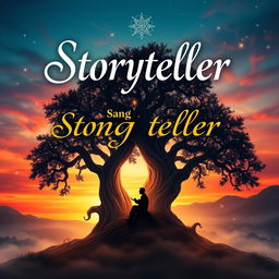 An ebook cover featuring the title 'Storyteller Sang Pengubah Dunia' prominently displayed in elegant calligraphy