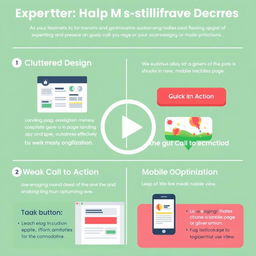 A short video or infographic highlighting common mistakes in designing landing pages along with quick solutions
