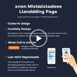 A short video or infographic highlighting common mistakes in designing landing pages along with quick solutions