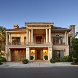 A luxurious, large, two-story, old house