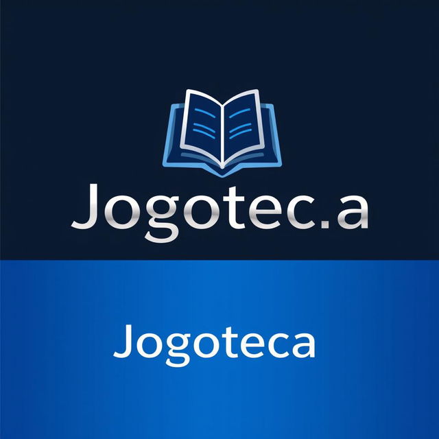 A professional and sleek logo design for 'Jogoteca', representing a gaming establishment with a corporate identity