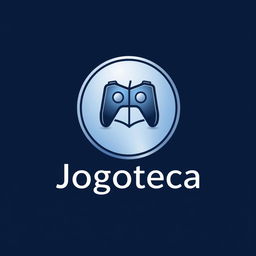 A professional and sleek logo design for 'Jogoteca', representing a gaming establishment with a corporate identity