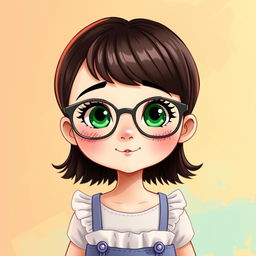 A delightful tic-style book cover featuring a young female character