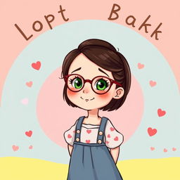 A delightful tic-style book cover featuring a young female character