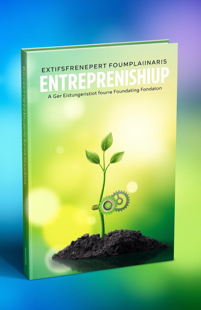 A captivating book cover design for a foundation focused on entrepreneurship