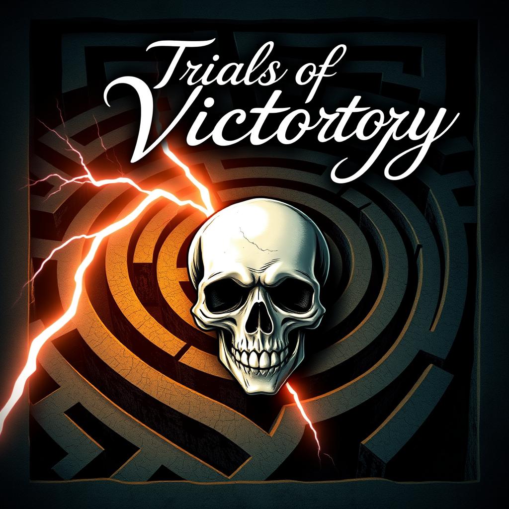 An eye-catching book cover for a YA book titled 'Trials of Victory'