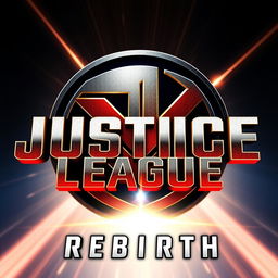 Design a bold and dynamic logo for the movie 'Justice League: Rebirth'
