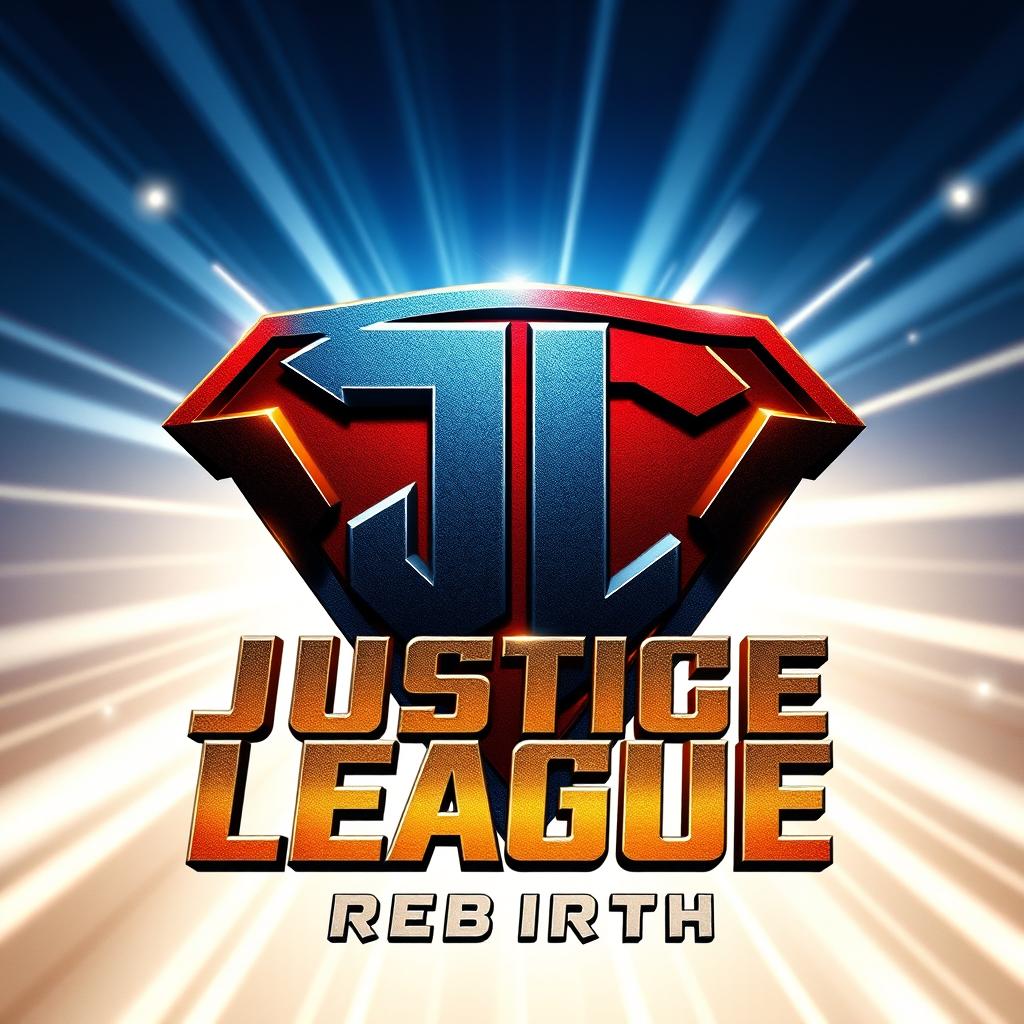 Design a bold and dynamic logo for the movie 'Justice League: Rebirth'