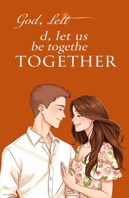 A book cover titled 'God, let us be together' featuring two characters, one male and one female, both depicted in a beautiful and harmonious relationship