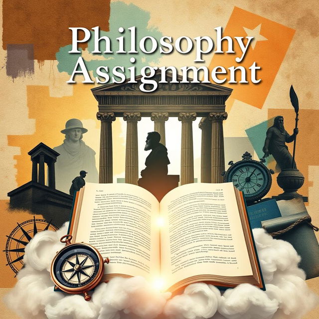 A visually engaging front page design for a philosophy assignment