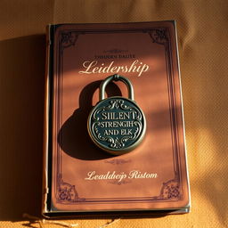 A vintage journal with a beautifully ornate lock at the center, representing the theme of silent strength and hidden talent, set against a textured, rustic background that evokes a sense of history and wisdom