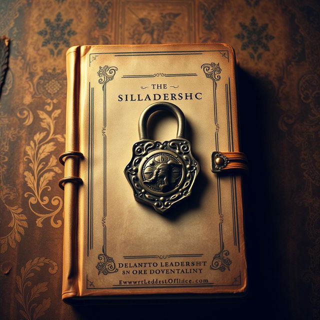 A vintage journal with a beautifully ornate lock at the center, representing the theme of silent strength and hidden talent, set against a textured, rustic background that evokes a sense of history and wisdom