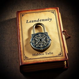 A vintage journal with a beautifully ornate lock at the center, representing the theme of silent strength and hidden talent, set against a textured, rustic background that evokes a sense of history and wisdom