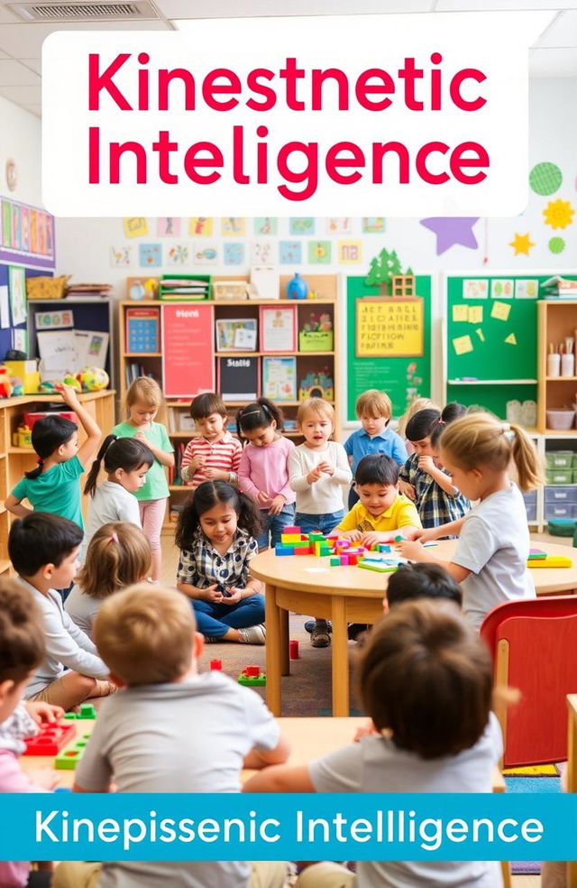 A vibrant classroom scene showcasing early childhood education focused on developing kinesthetic intelligence