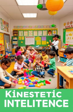 A vibrant classroom scene showcasing early childhood education focused on developing kinesthetic intelligence