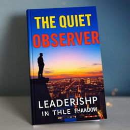 A vibrant book cover featuring a silhouette of a figure standing at the edge of a rooftop, gazing over a bustling city illuminated by early evening light