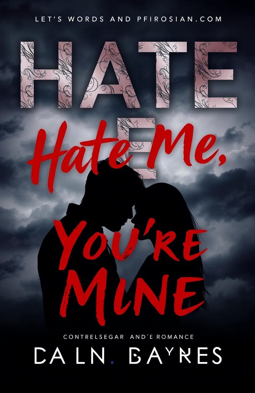 A dramatic and captivating book cover featuring the title "Hate Me, You're Mine" in bold, stylish typography