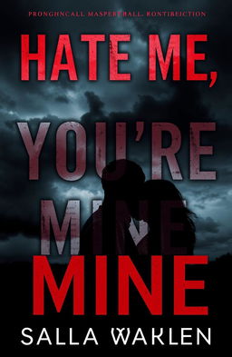 A dramatic and captivating book cover featuring the title "Hate Me, You're Mine" in bold, stylish typography
