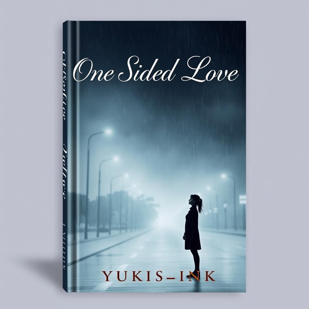 A striking book cover featuring the title "One Sided Love" in elegant, flowing typography at the top