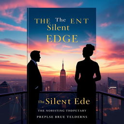 An elegant and visually striking book cover for 'The Silent Edge