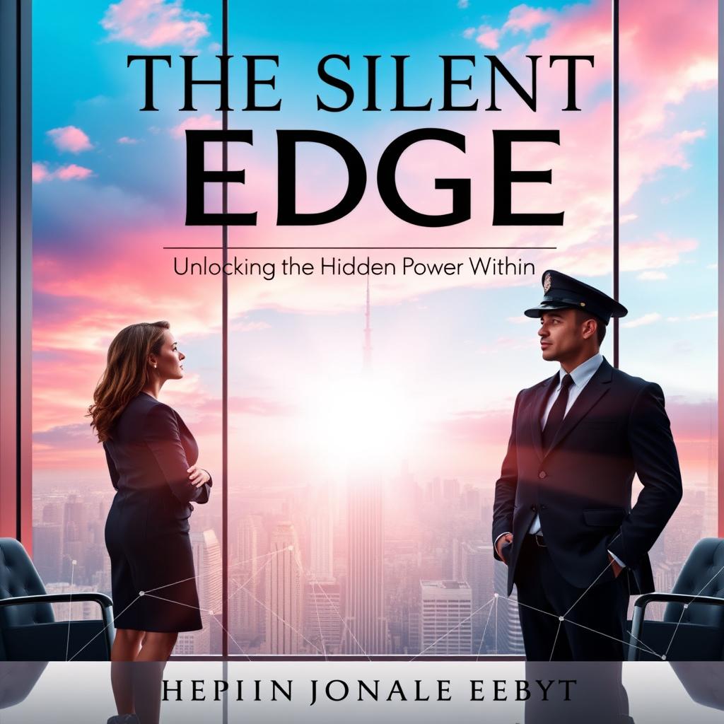 An elegant and visually captivating book cover for 'The Silent Edge Unlocking the Hidden Power Within'