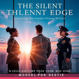 An elegant and visually captivating book cover for 'The Silent Edge: Unlocking the Hidden Power Within