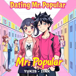 A vibrant book cover designed for the title "Dating Mr