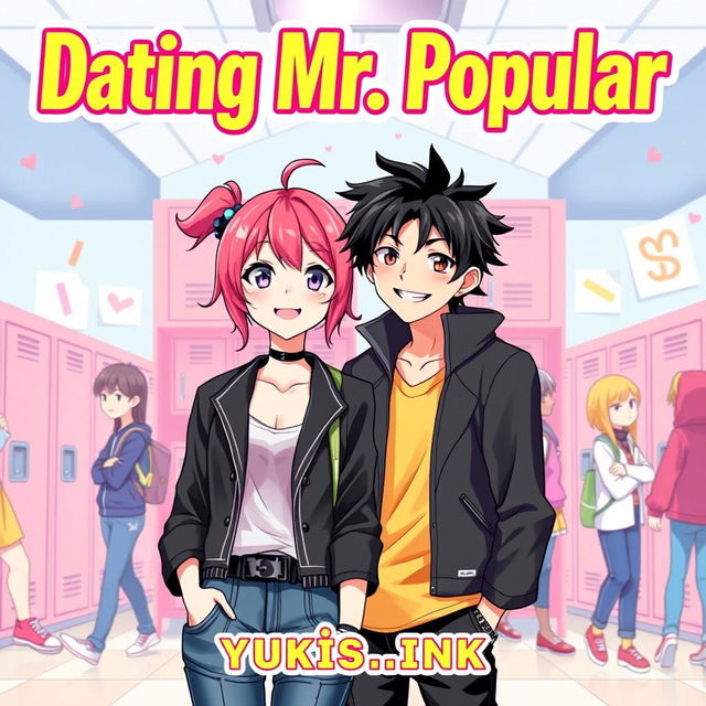 A vibrant book cover designed for the title "Dating Mr