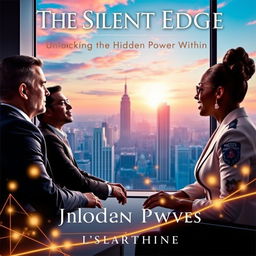 An elegant and visually captivating book cover for 'The Silent Edge Unlocking the Hidden Power Within'