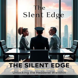 An elegant and visually compelling book cover for 'The Silent Edge: Unlocking the Hidden Talent Within'