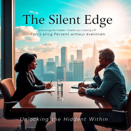 An elegant and visually compelling book cover for 'The Silent Edge: Unlocking the Hidden Talent Within'