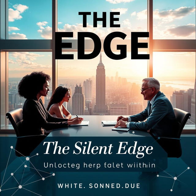 An elegant and visually stunning book cover for 'The Silent Edge: Unlocking the Hidden Talent Within'