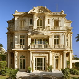 An old, two-story, lavish house showcasing wealth