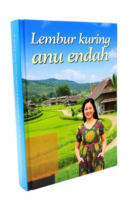 A captivating book cover featuring a picturesque countryside village scene