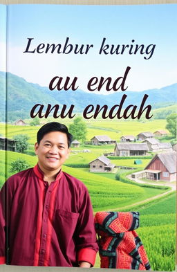 A captivating book cover featuring a picturesque countryside village scene