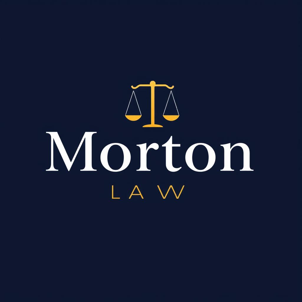 A professional logo design for 'Morton Law'