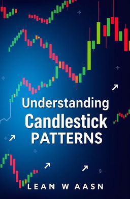 A visually striking book cover featuring a collection of colorful candlestick charts