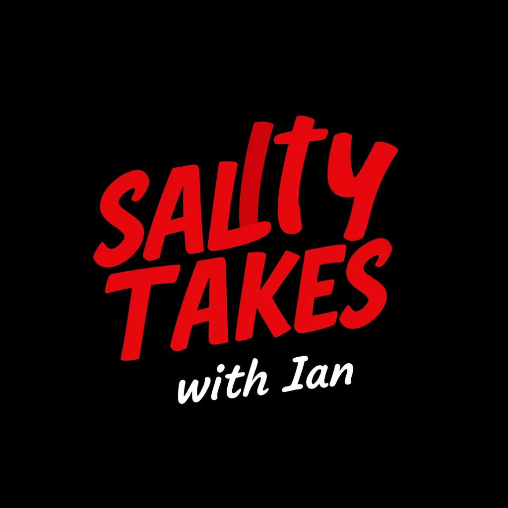 A vibrant logo design for 'Salty Takes with Ian'