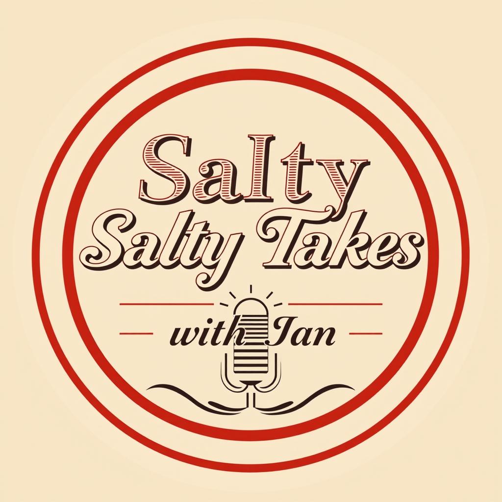 A classic circle logo design for 'Salty Takes with Ian'