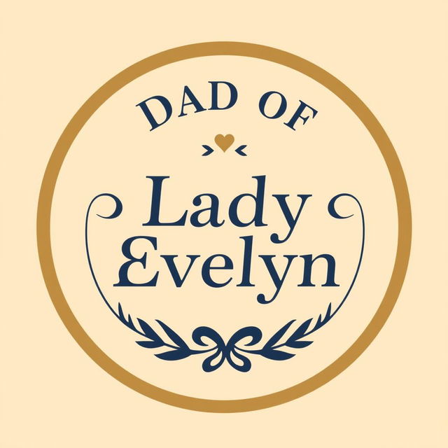 A classic circle logo design for 'Dad of Lady Evelyn'